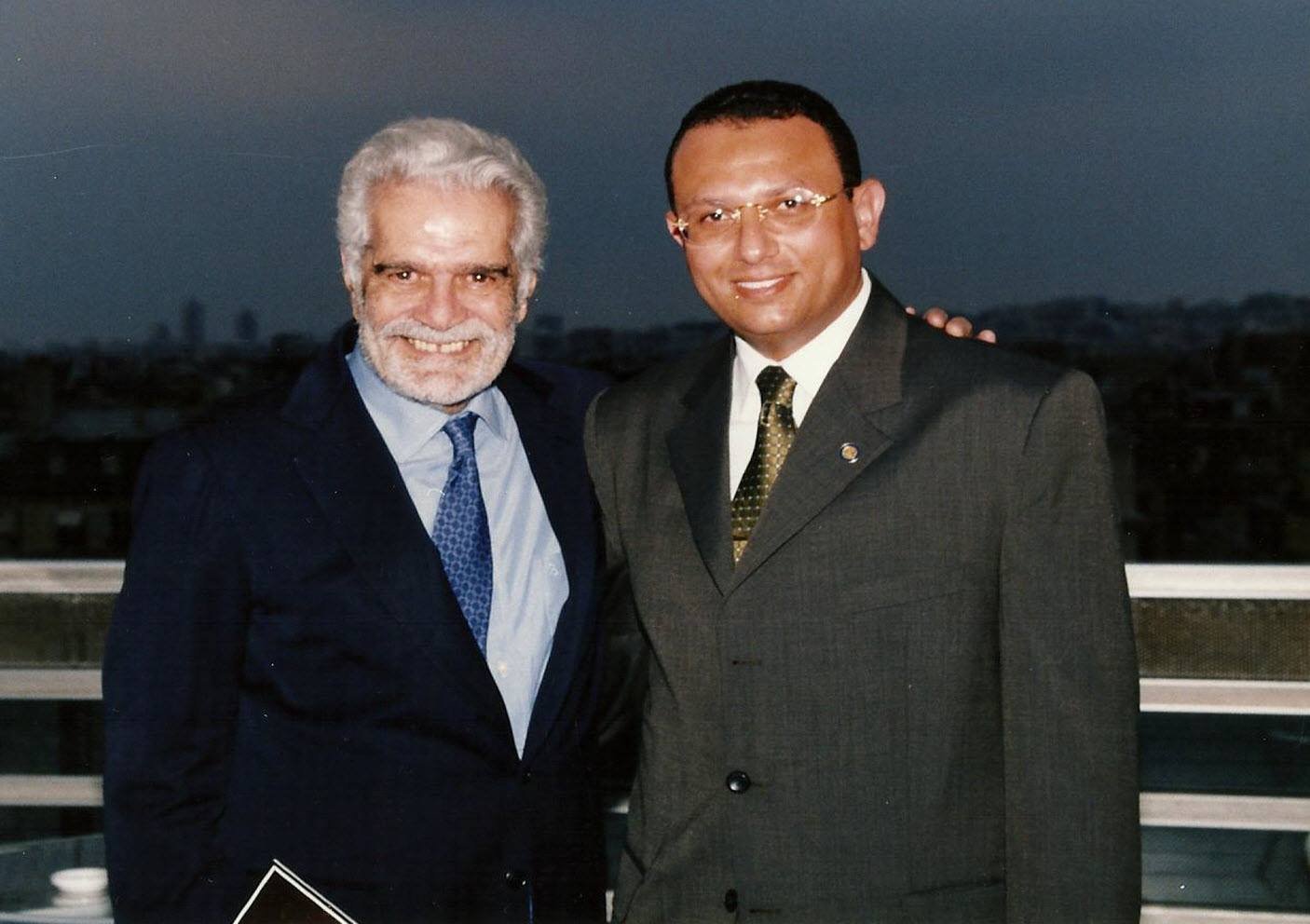 with The Egyptian actor Omar Sharif in Paris-2004